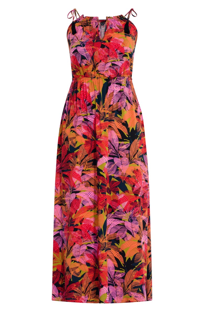 City Chic Sunrise Sleeveless Maxi Sundress, Alternate, color,