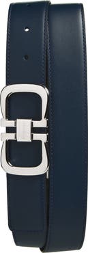 FERRAGAMO Double Adjustable Reversible Leather Belt