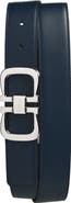FERRAGAMO Double Adjustable Reversible Leather Belt
