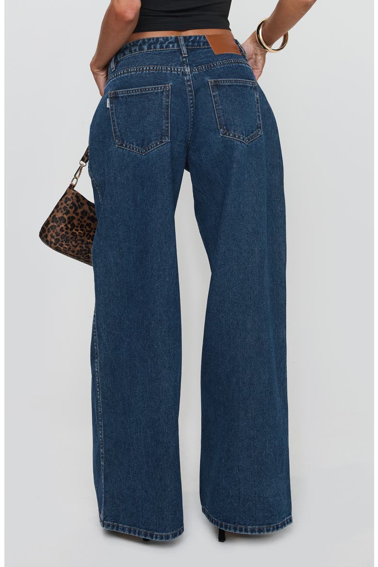 Ramos Low Rise Wide Leg Jeans, Alternate, color, DARK BLUE WASH