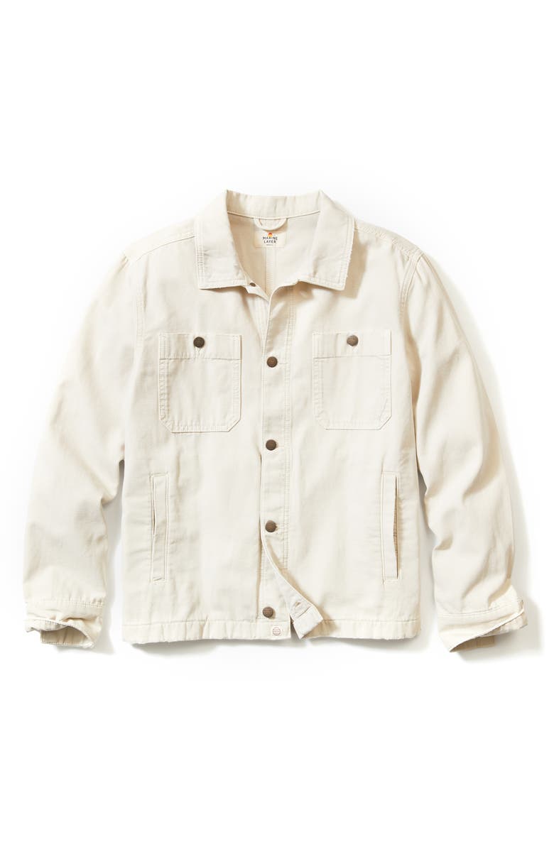 Marine Layer Patrick Canvas Overshirt, Alternate, color, Natural