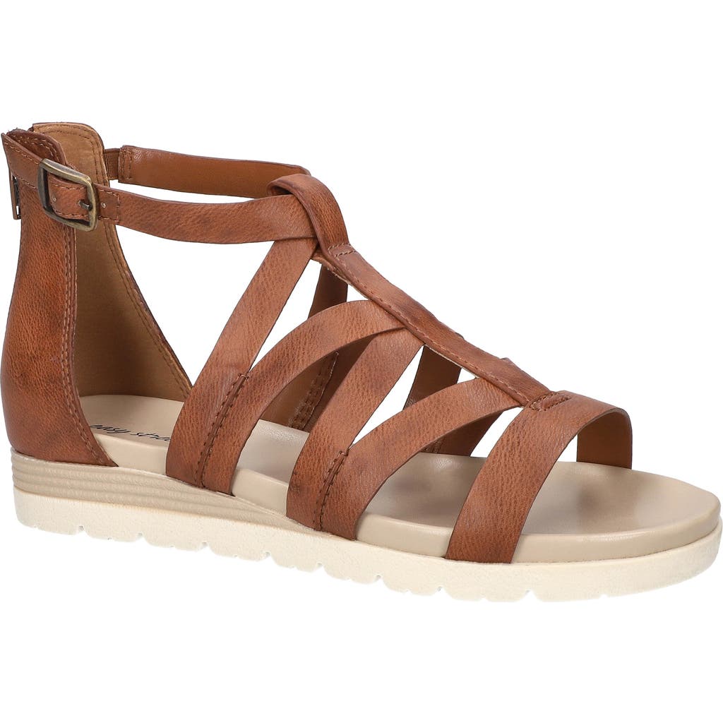 EASY STREET Vila Faux Leather Sandal (Women) in Tan at Nordstrom Rack, Size 8.5