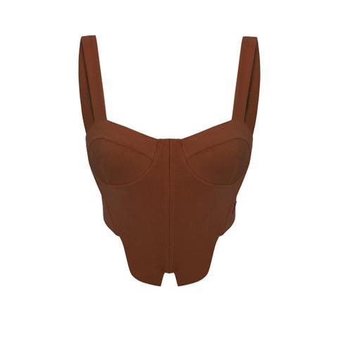 Cotton Woven Corset Top