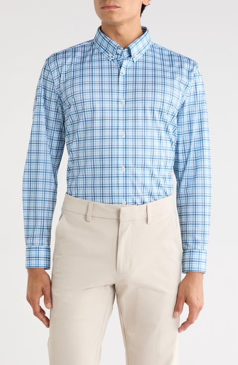 Slim Fit Large Check Dress Shirt