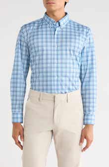 Slim Fit Large Check Dress Shirt