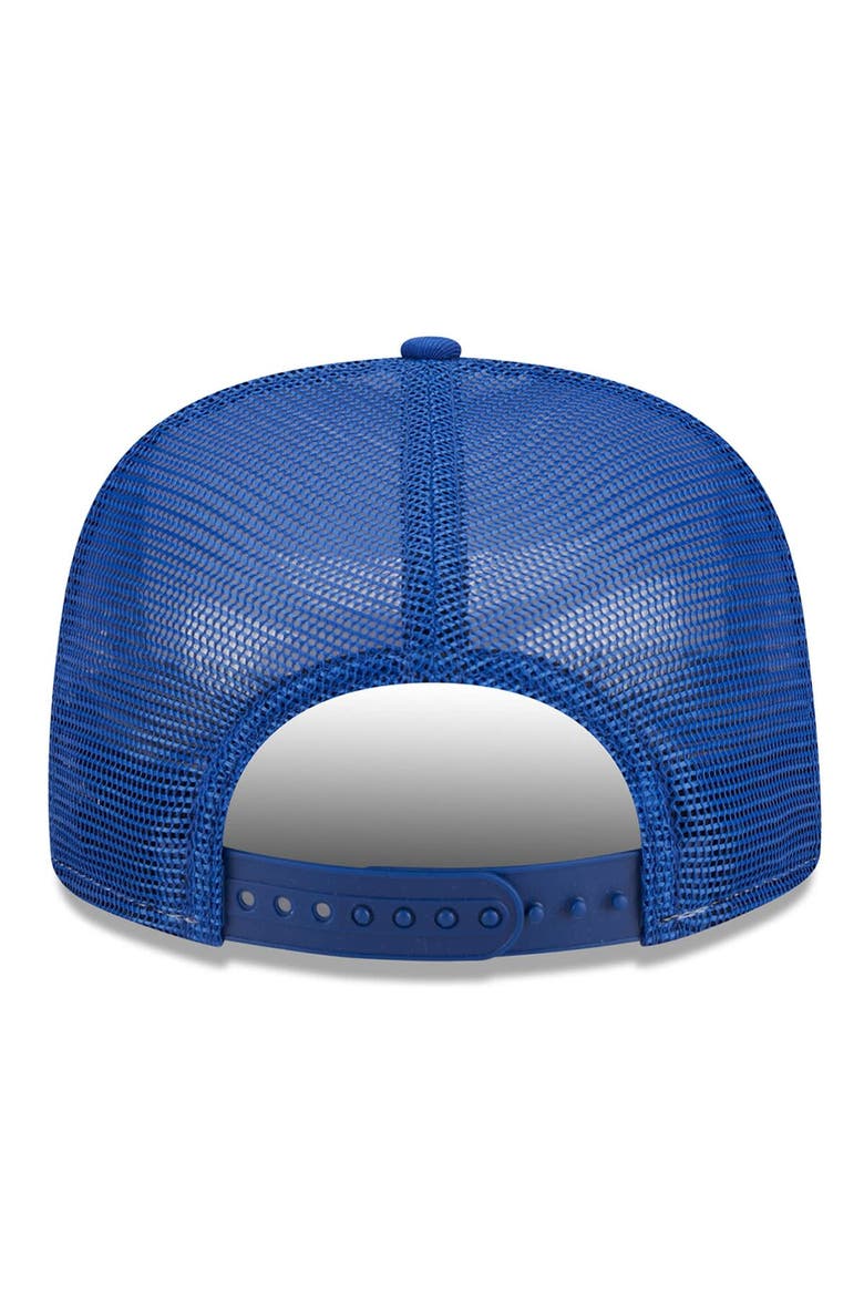 Men's New Era White/Royal New York Giants Banger 9FIFTY Trucker Snapback Hat, Alternate, color, White