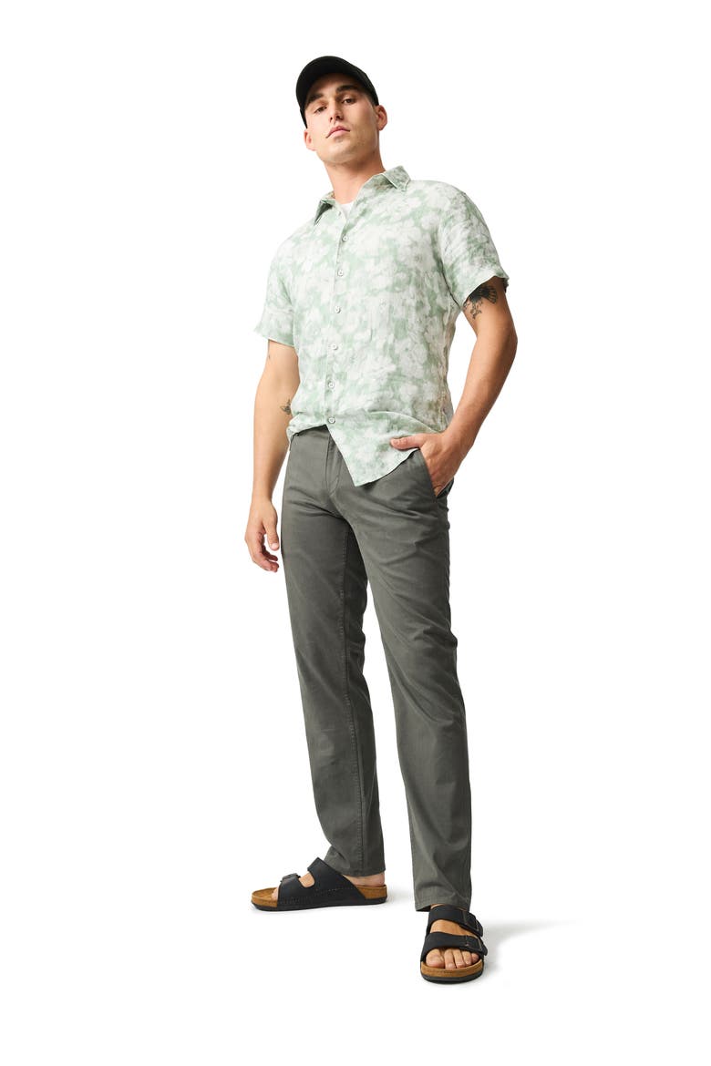 Thomas Road Stretch Cotton Flat Front Chinos, Alternate, color, THYME