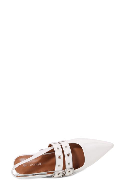 BERNESS BERNESS FABIOLA DOUBLE BUCKLE POINTED TOE SLINGBACK FLAT