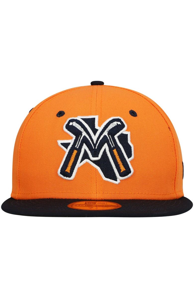 New Era Men's New Era Orange Midland Rockhounds Authentic Collection Road 59FIFTY Fitted Hat, Alternate, color, 