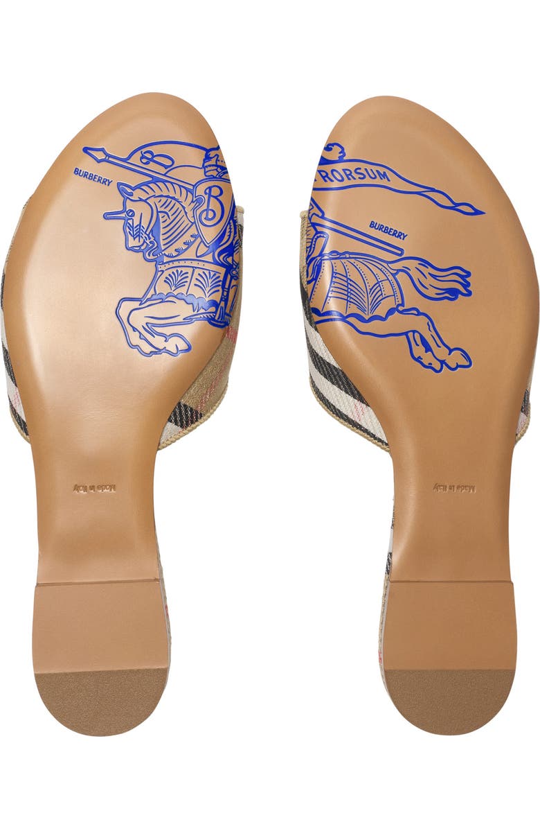 Burberry Check Sloane Slides, Alternate, color, Sand Beige