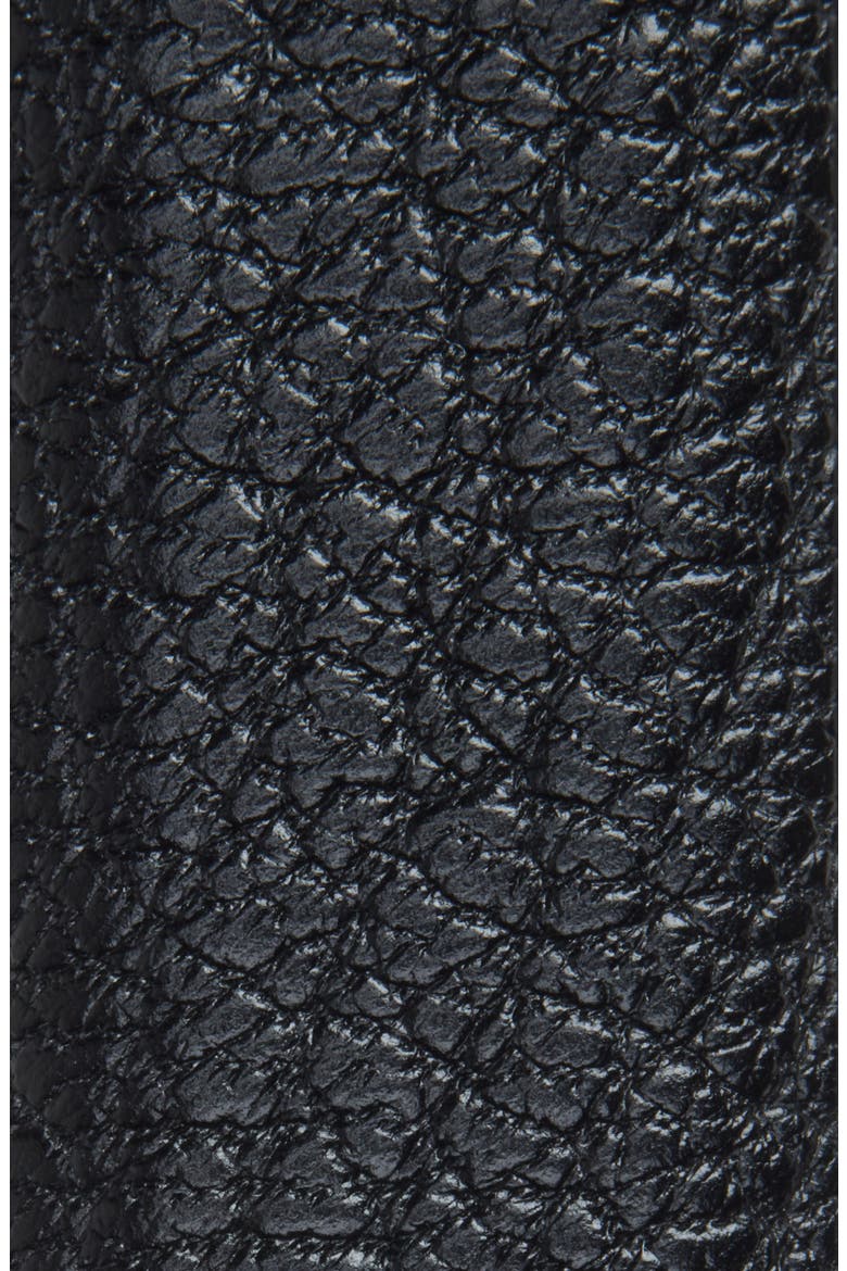 Shiny Grained Leather Belt, Alternate, color, BLACK