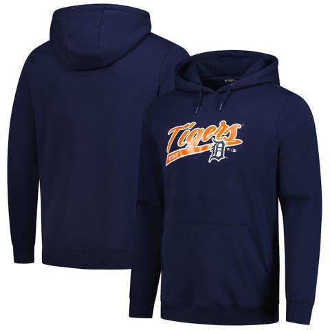 Men's Levelwear  Navy Detroit Tigers Podium Fleece Pullover Hoodie