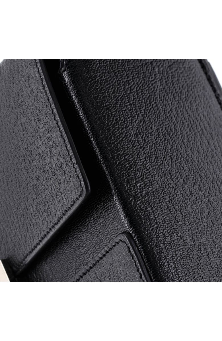 Pre-Owned Hermes Cinhetic Top Handle Bag Verso Chevre Mysore, Alternate, color, Verso - Noir/Bleu Electrique