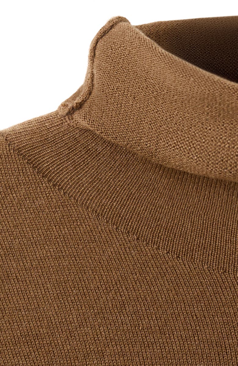 MANGO Turtleneck Sweater, Alternate, color, Tobacco Brown
