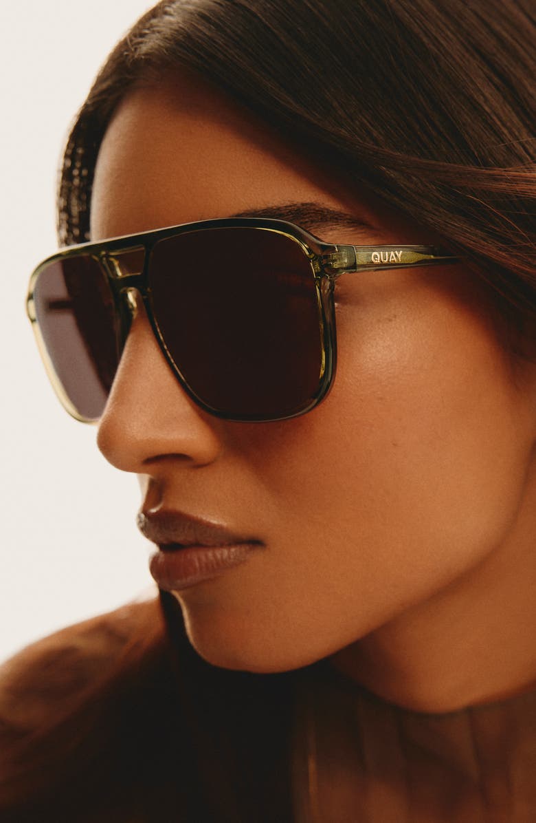 QUAY On the Fly 57mm Aviator Sunglasses, Alternate, color, 
