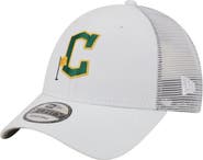 New Era Men's New Era White Cleveland Guardians Flag 9FORTY Trucker Adjustable Hat