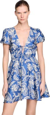 SANDRO Floral print short dress
