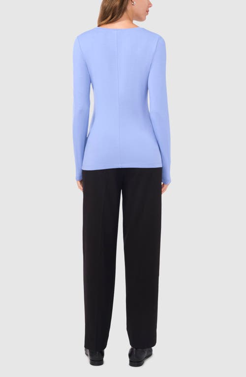 Halogen ® Crewneck Long Sleeve T-shirt In Blue Blossom