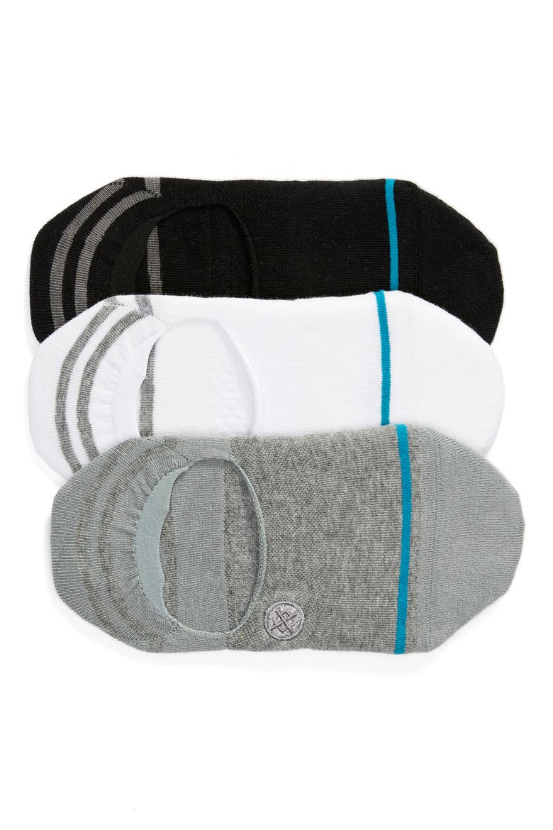 Gamut Assorted 3-Pack No-Show Socks, Main, color, MULTI