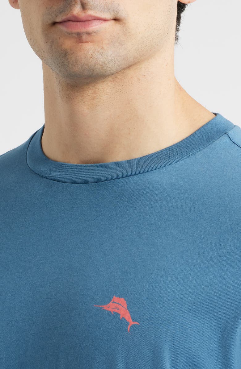 Tommy Bahama Surfing Sunsets Cotton Graphic T-Shirt, Alternate, color, Stellar Sapphire