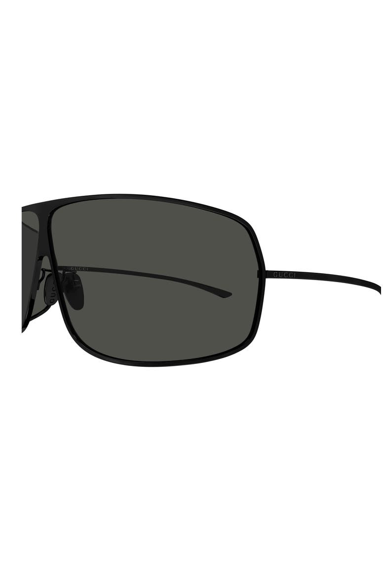 GG2276S 80mm Polarized Gradient Oversize Shield Sunglasses, Alternate, color, BLACK
