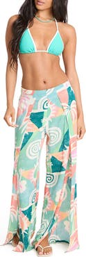 Billabong Split Spirit Print Wide Leg Pants