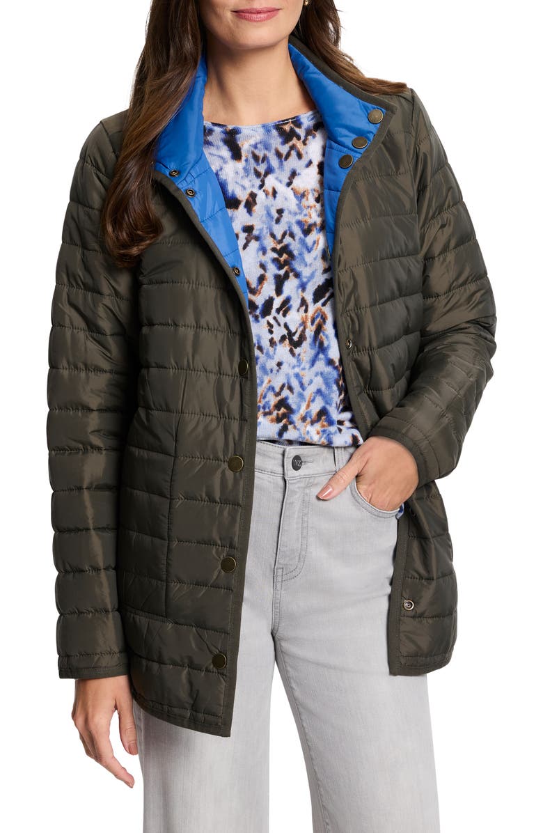 NIC+ZOE Allovette Reversible Quilted Jacket, Alternate, color, Blue Multi