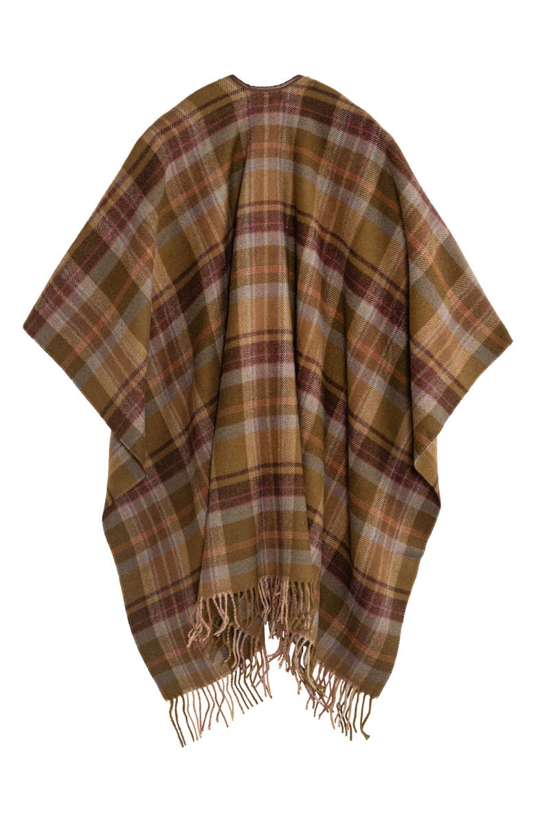 Lauren Ralph Lauren Plaid Fringe Ruana, Alternate, color, 