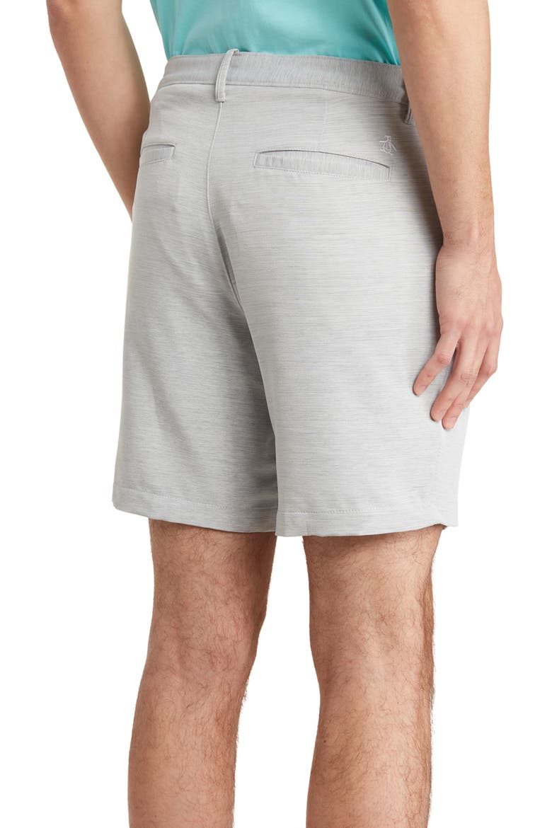 Heather Stripe Chino Shorts, Alternate, color, PEARL BLUE