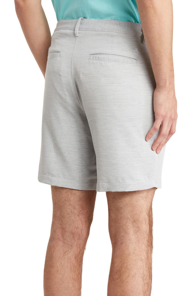 Original Penguin Heather Stripe Chino Shorts, Alternate, color, Pearl Blue