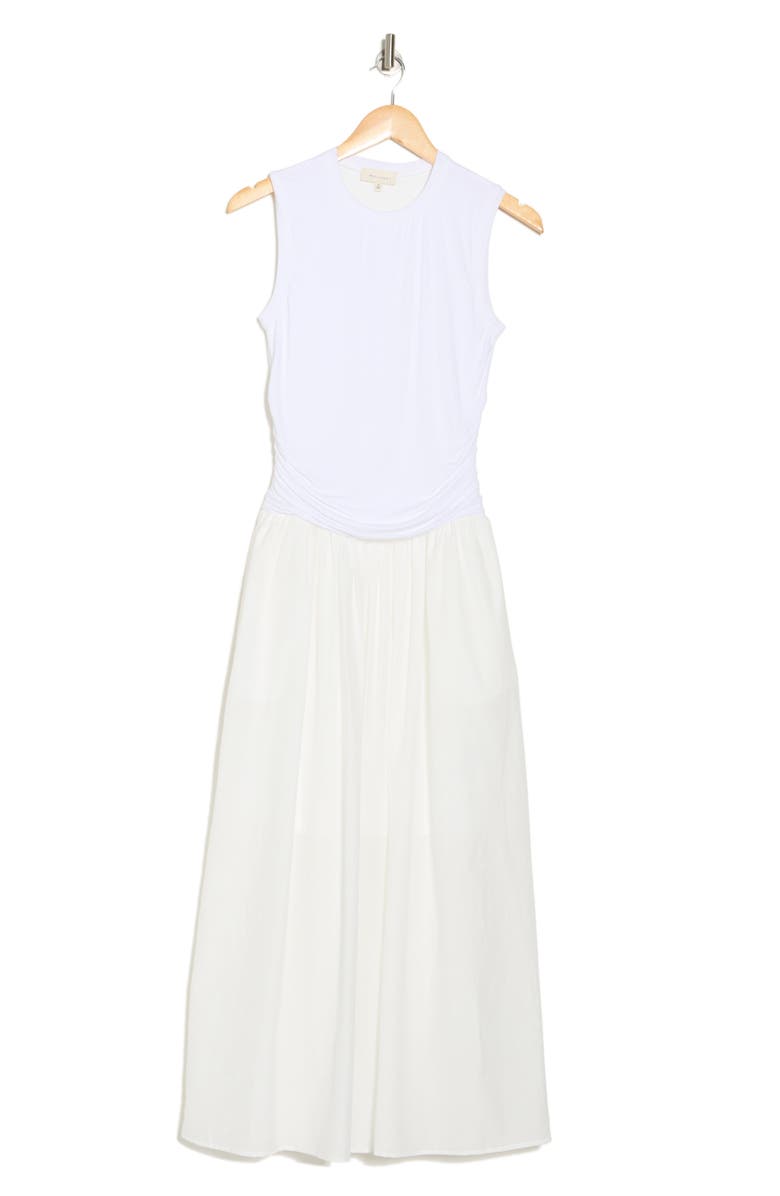 Mixed Media Ruched Dress
