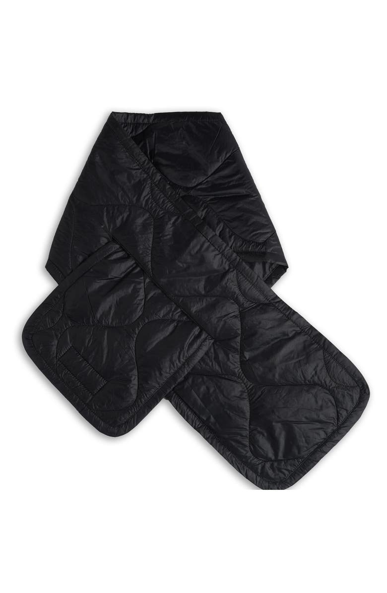 Members Only Quilted Scarf, Alternate, color, Black