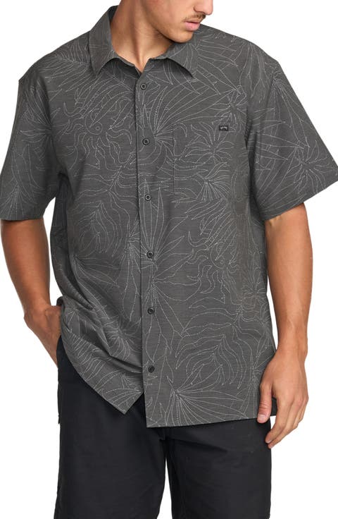 Surftrek Print Short Sleeve Button-Up Shirt