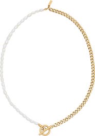 st. Moran Freshwater Pearl Split Necklace