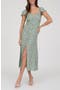 Flutter Sleeve Midi Dress