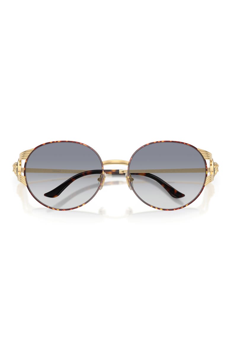 54mm Round Sunglasses, Alternate, color, GOLD VERSACE/ HAVANA/ BLUE