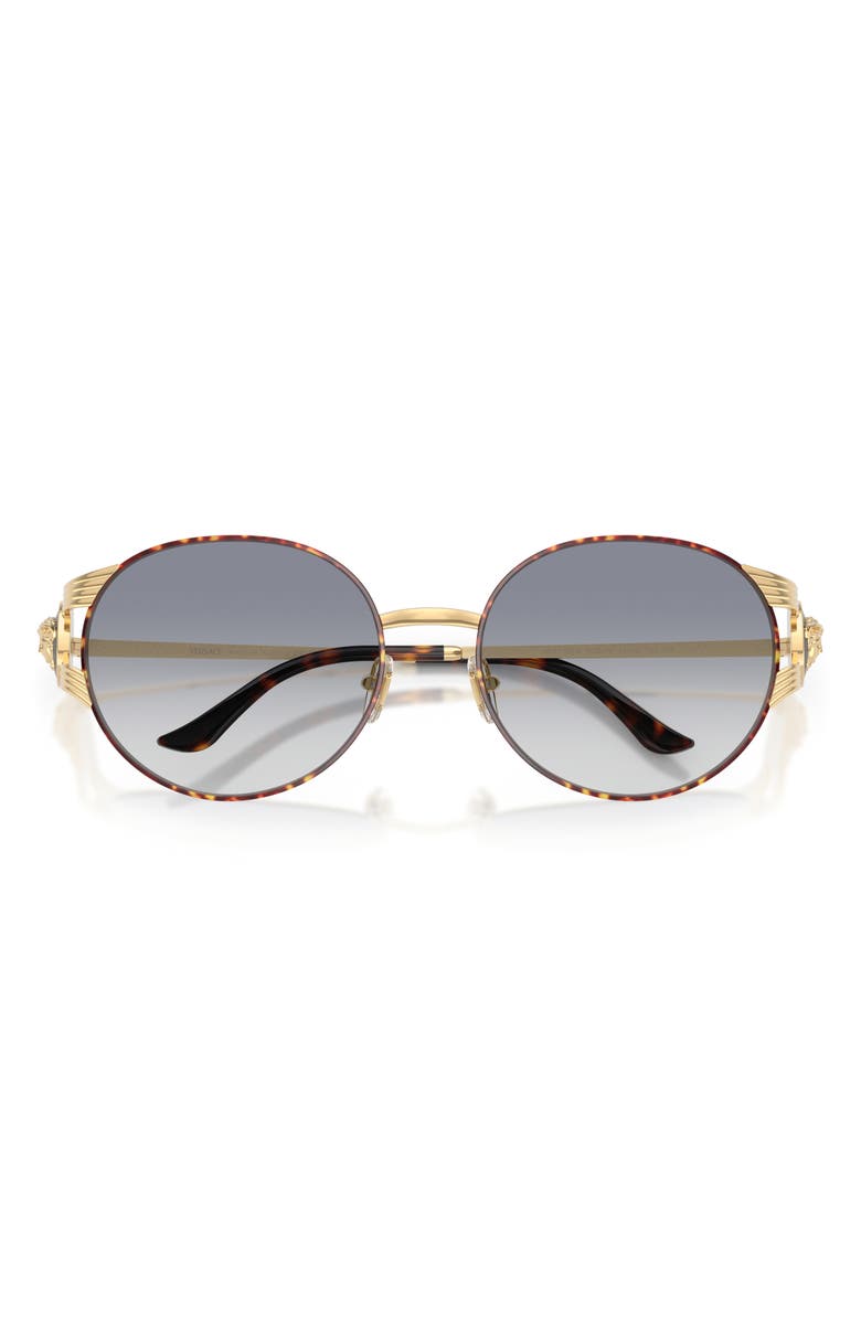 Versace 54mm Round Sunglasses, Alternate, color, Gold Versace/ Havana/ Blue