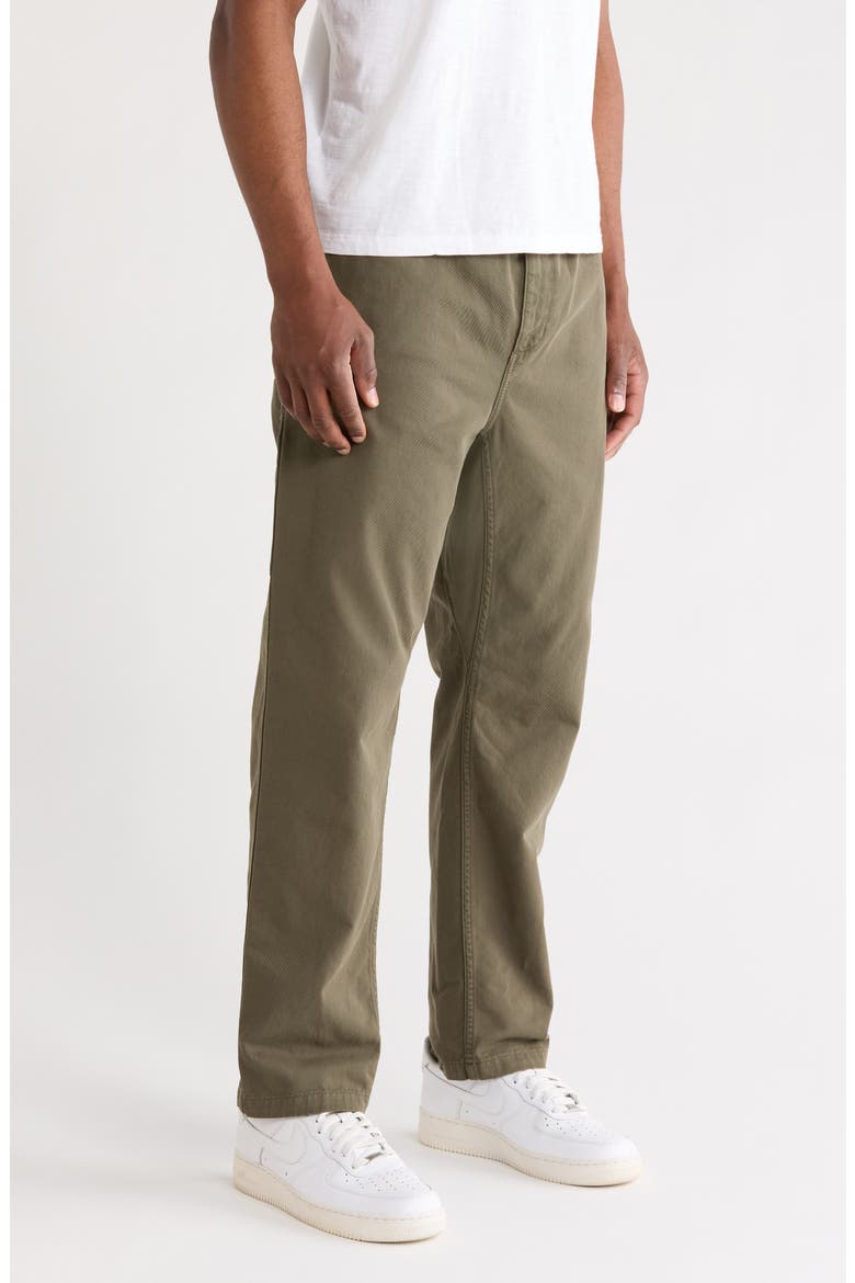 Flint Straight Leg Twill Pants, Alternate, color, LEAF (GARMENT DYED)