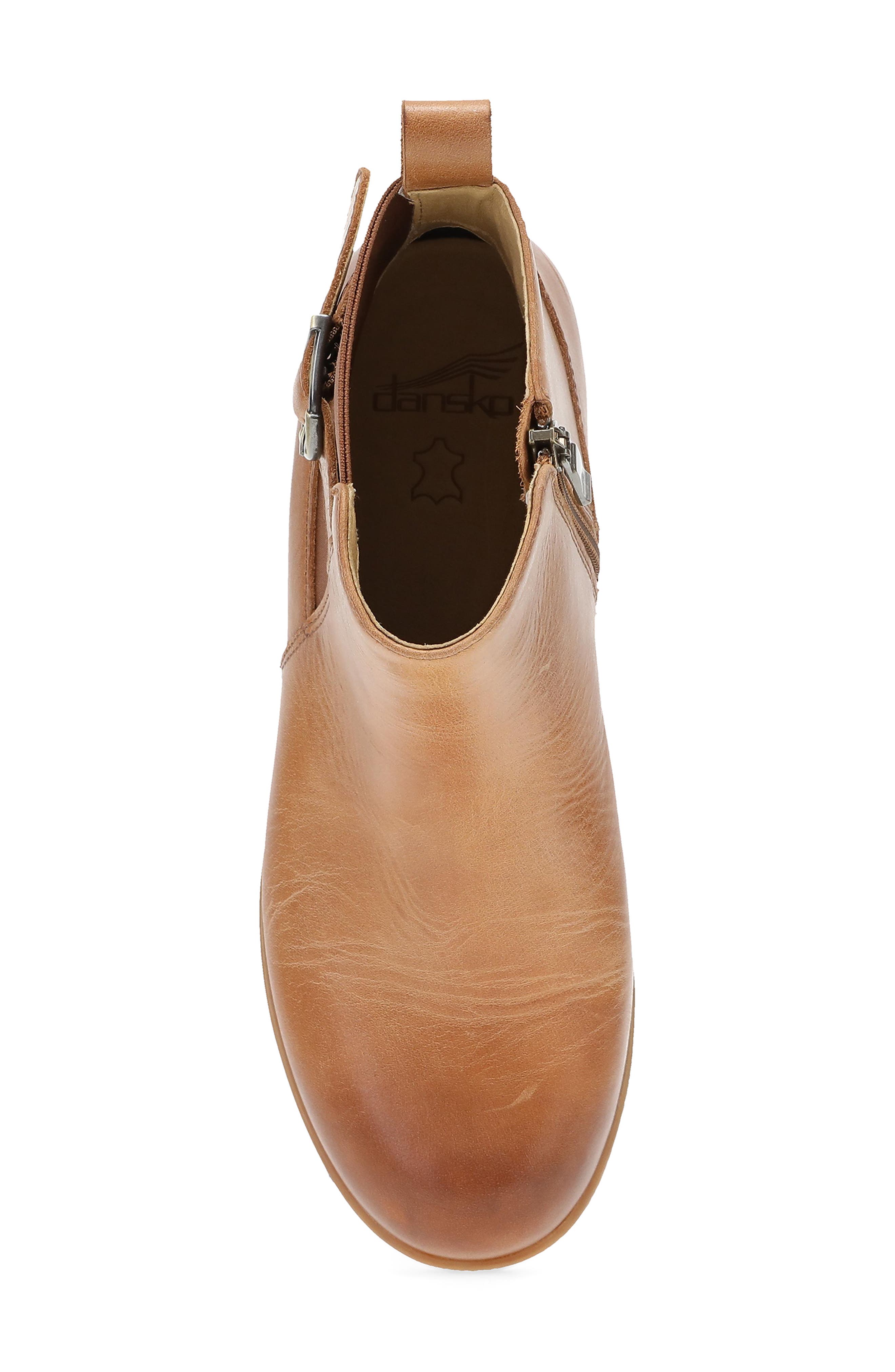 Dansko DeeDee Waterproof Western Bootie, Alternate, color, Tan