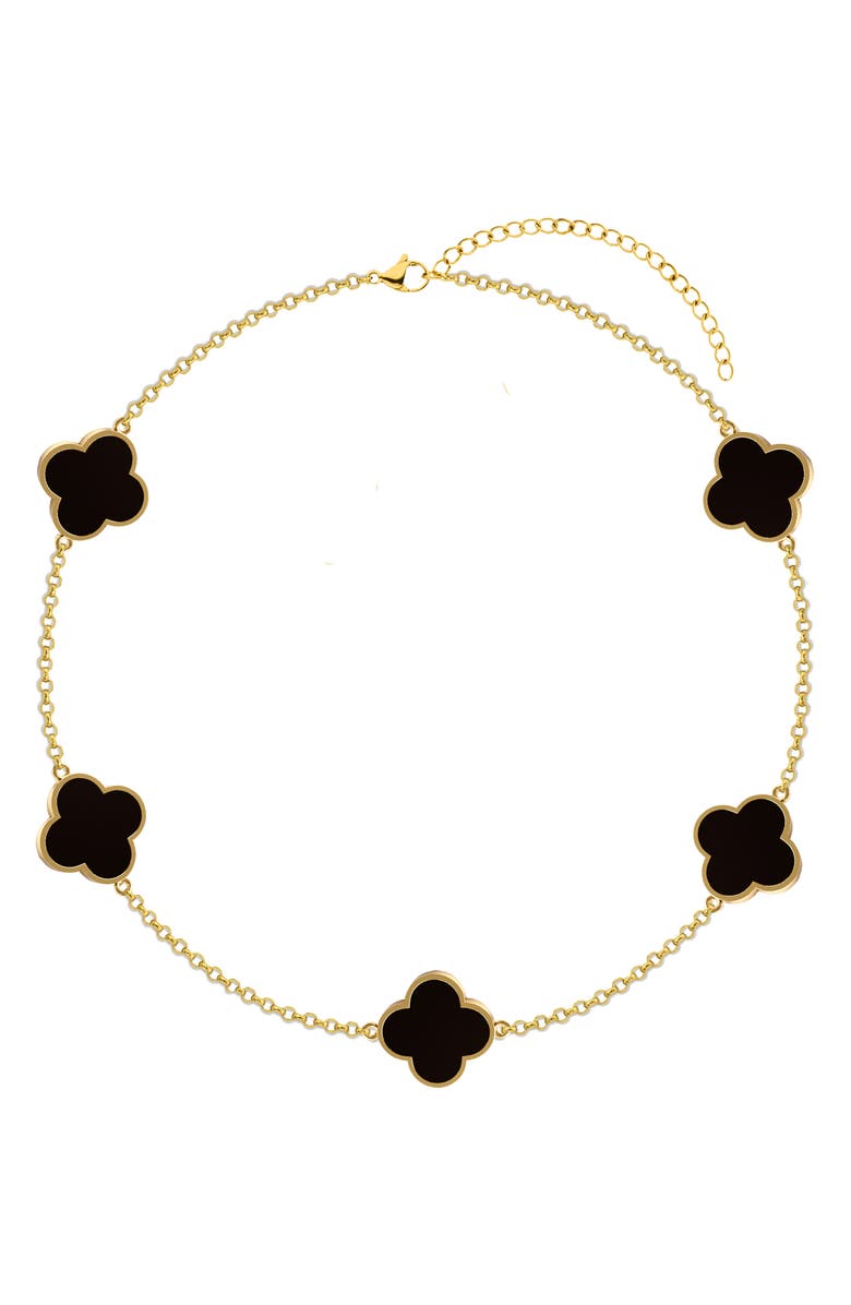 GABI RIELLE Clover Station Chain Bracelet, Main, color,