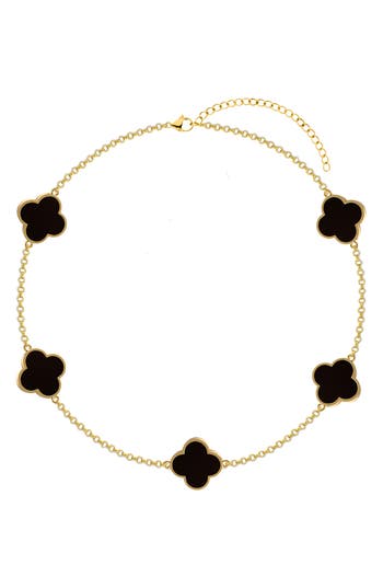 Gabi Rielle Clover Station Chain Bracelet In Gold