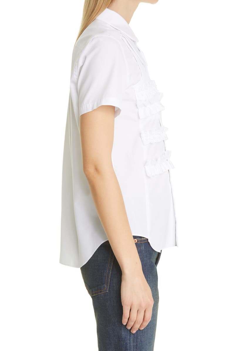 Comme des Garçons Girl Short Sleeve Cotton Shirt, Alternate, color, 