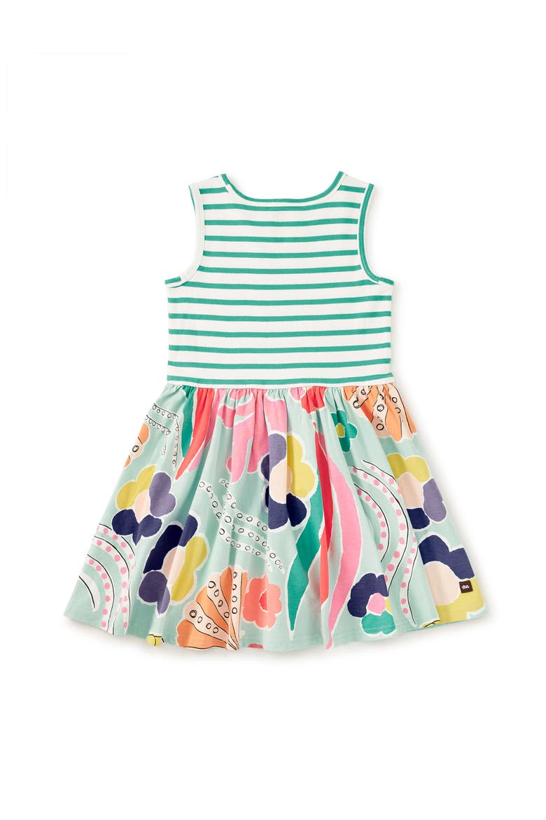Print Mix Tank Skirted Dress, Alternate, color, Sea Floral