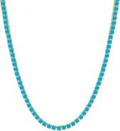 BY ADINA EDEN Colored CZ Tennis Necklace