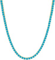 BY ADINA EDEN Colored CZ Tennis Necklace