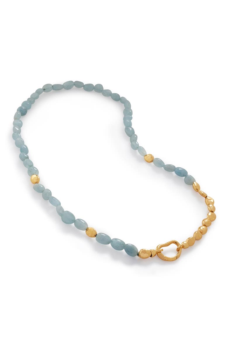 Rio Beaded Necklace, Main, color, YELLOW GOLD