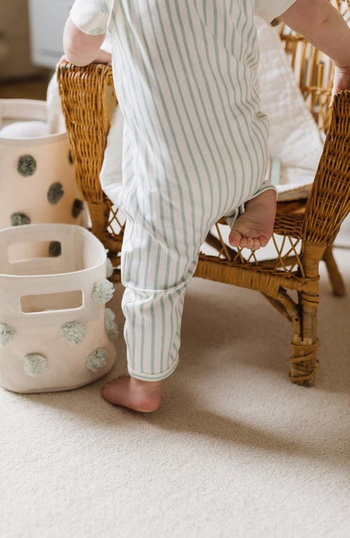 Pehr Stripe Organic Cotton Overall In Blue