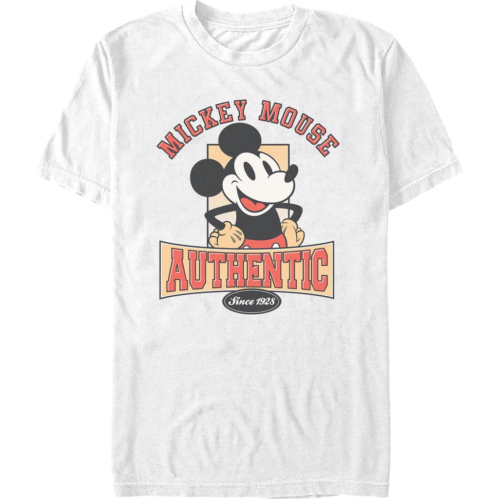Mickey & Friends Authentic Since 1928 Graphic T-shirt In White