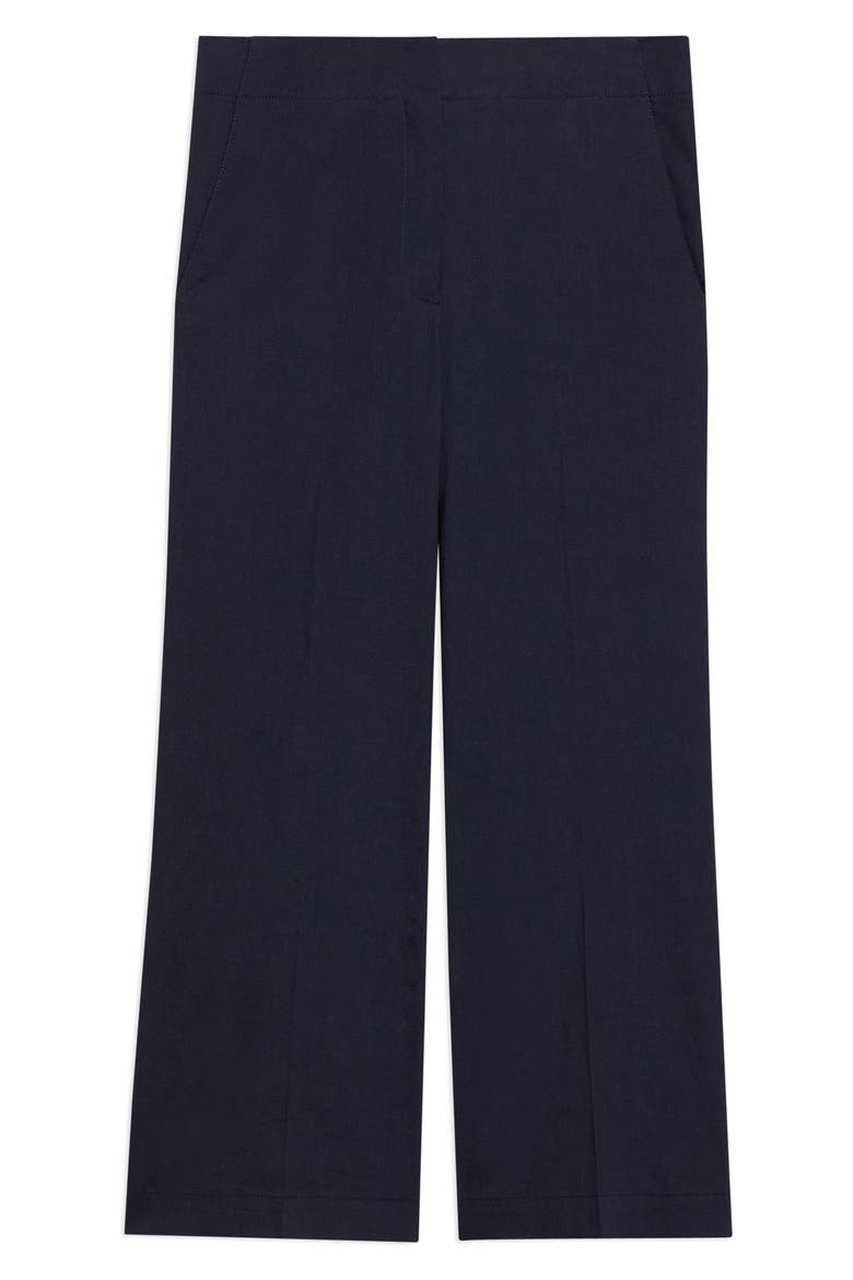 Clean Terena Crop Wide Leg Linen Blend Pants, Alternate, color, CONCORD