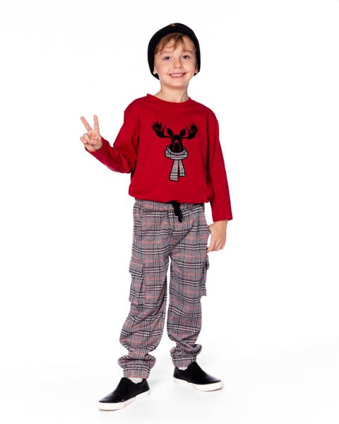 Jersey T-Shirt with Moose (Toddler & Little Kid)